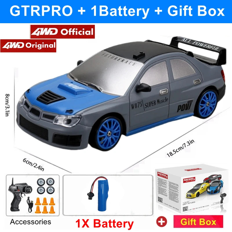 RC Drift Car With LED Light 4WD Remote Control Vehicle AE86 Professional High Speed ​​Racing Toys for Kids Children Adults Gifts