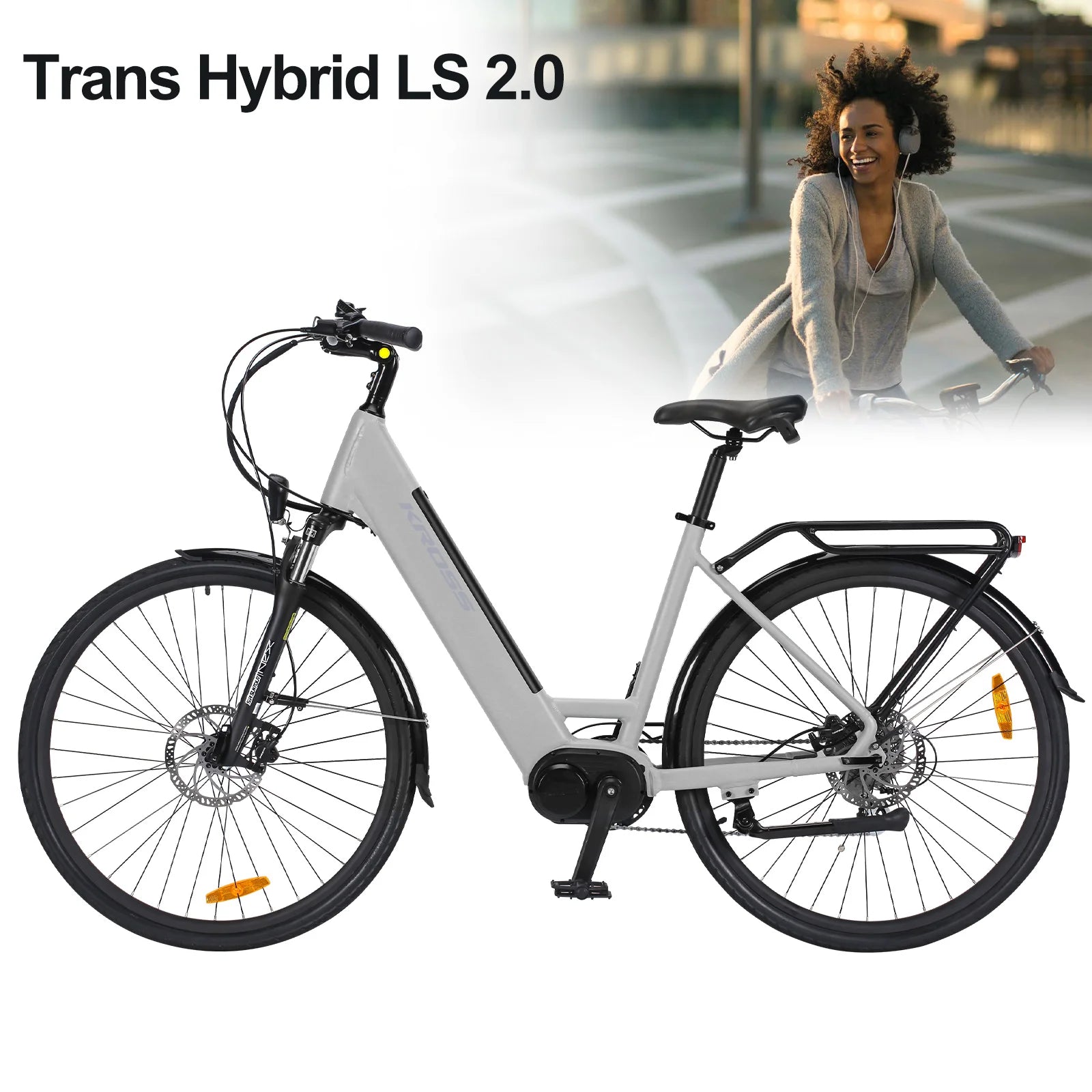 Trans Hybrid LS 2.0 449 WH , Electric City Bike ,  E-Bike 28inch , Electric Bike 250 W Motor Max. 25 km/h