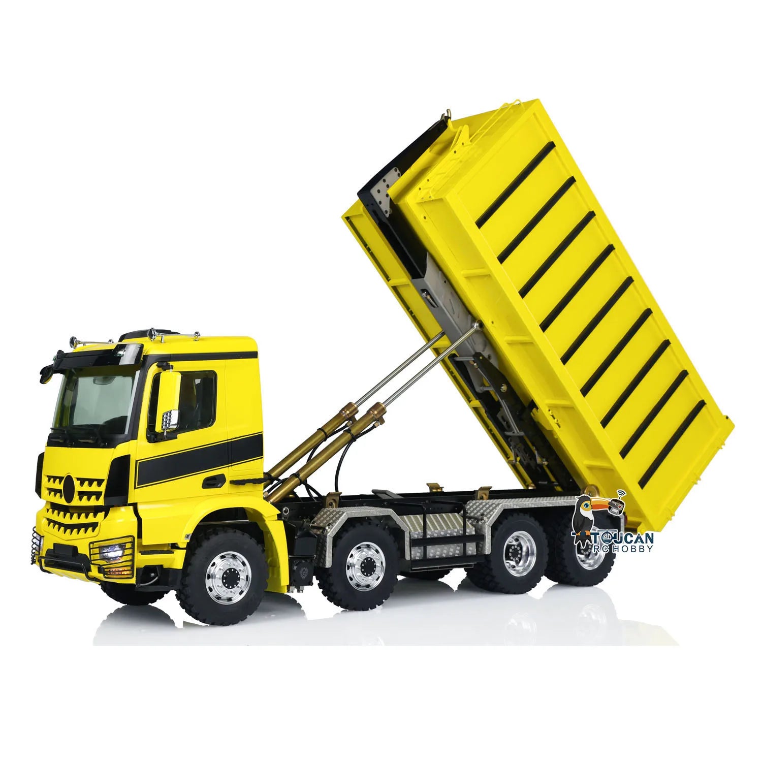 8x8 LESU 3363 1/14 Hydraulic RC Dumper Truck Metal Roll On/Off Tipper Waste Bin Car RTR I6S Light Sound System RC Toys Model