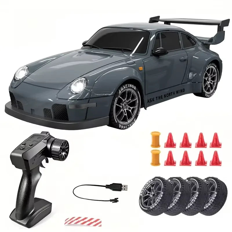 New 4WD Rc Cars 1:24 RC Drift Car 2.4G with Dual Drifting Tires and LED Lights 20+KM/H Race Toy Remote Control Car for Adult Kid