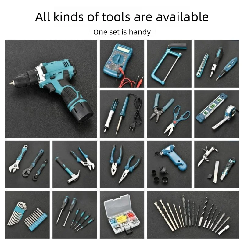63 Piece ZTEN High-power Lithium Electric Hand Drill Multifunctional Household Hardware Tool Combination Handheld Drill Set