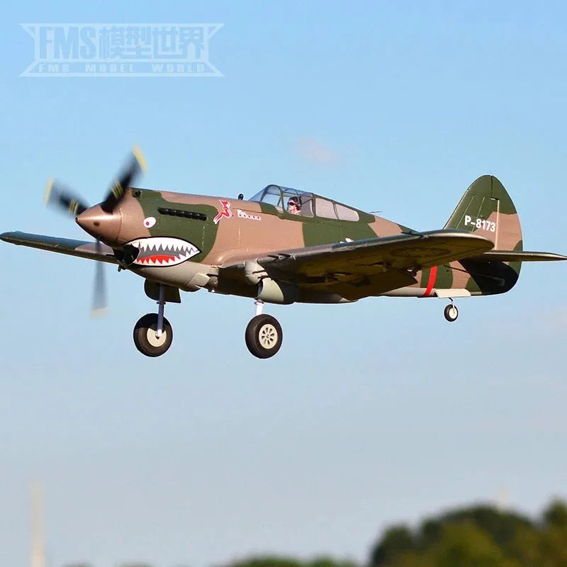 FMS 980mm P-40B Remote Controlled Aircraft Model Assembly Fixed Wing Aircraft Model Birthday Gift Simulation Aircraft Model