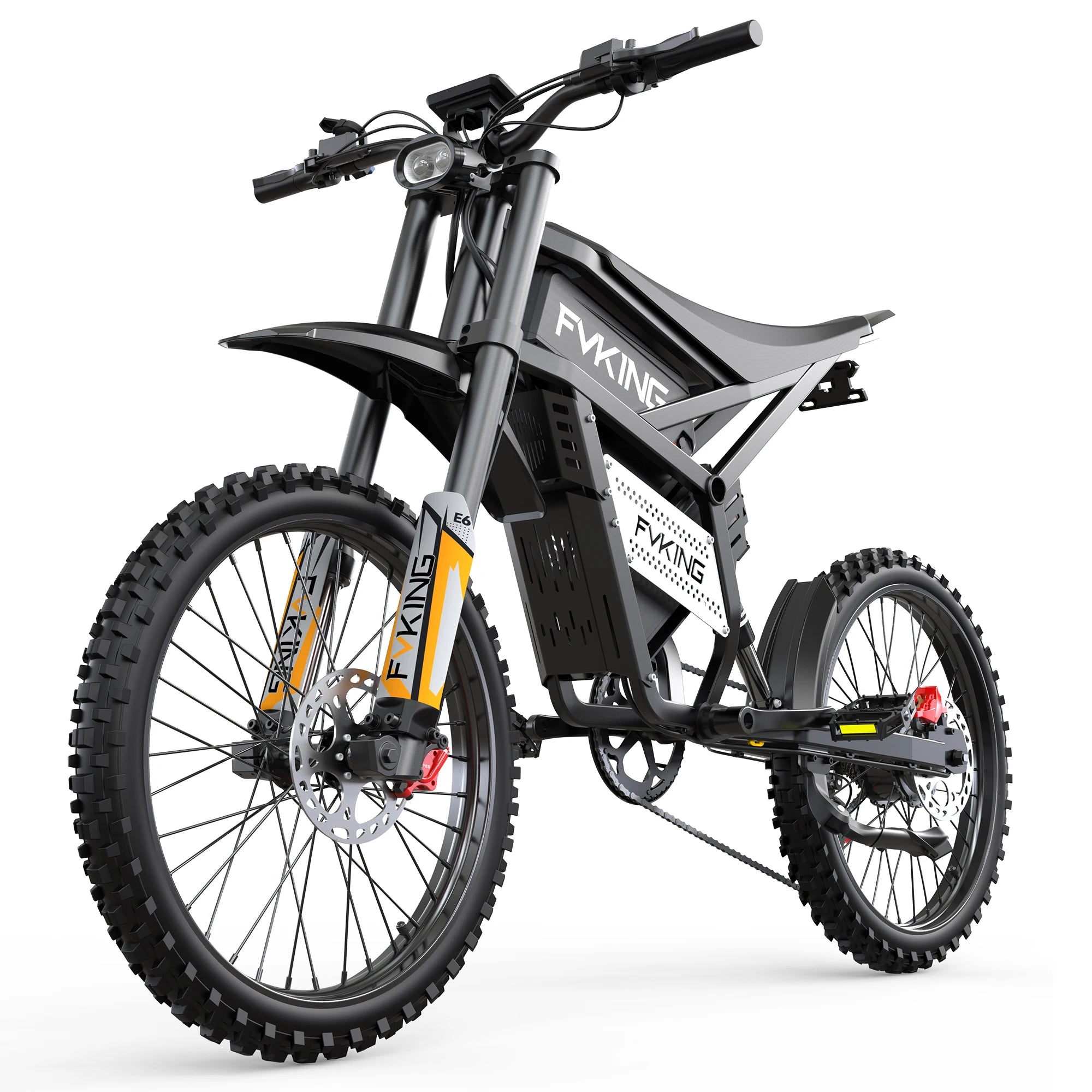 HITKTH E6 Electric Motorcycle Adults 2500W(Peak) Motors 25inch Tire Electric Bike 52V40AH Battery Speed 60Kmh Mountain E-bikes