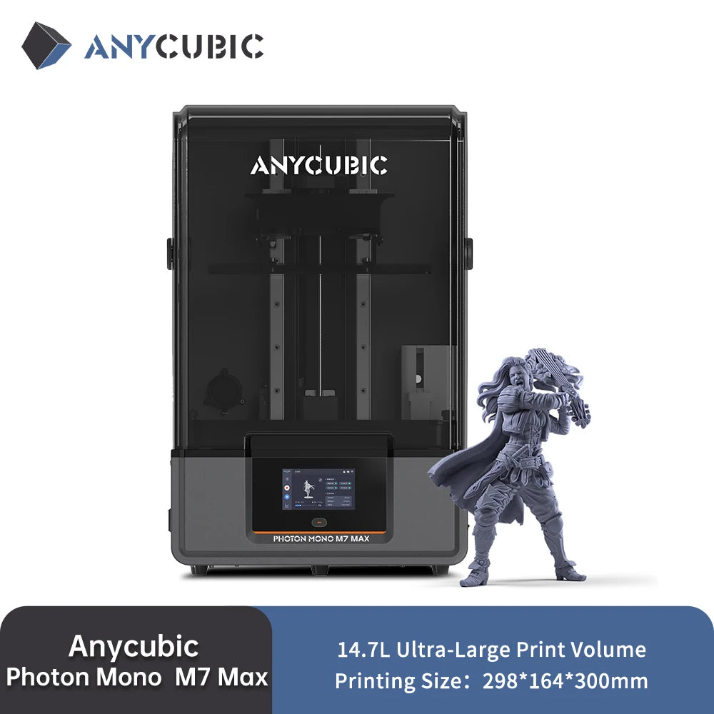ANYCUBIC Photon Mono M7 Max AE 7K Mono LCD 3D Printer 14.7L Ultra-Large Print Volume LCD Resin 3D Printer COB+ Light Source
