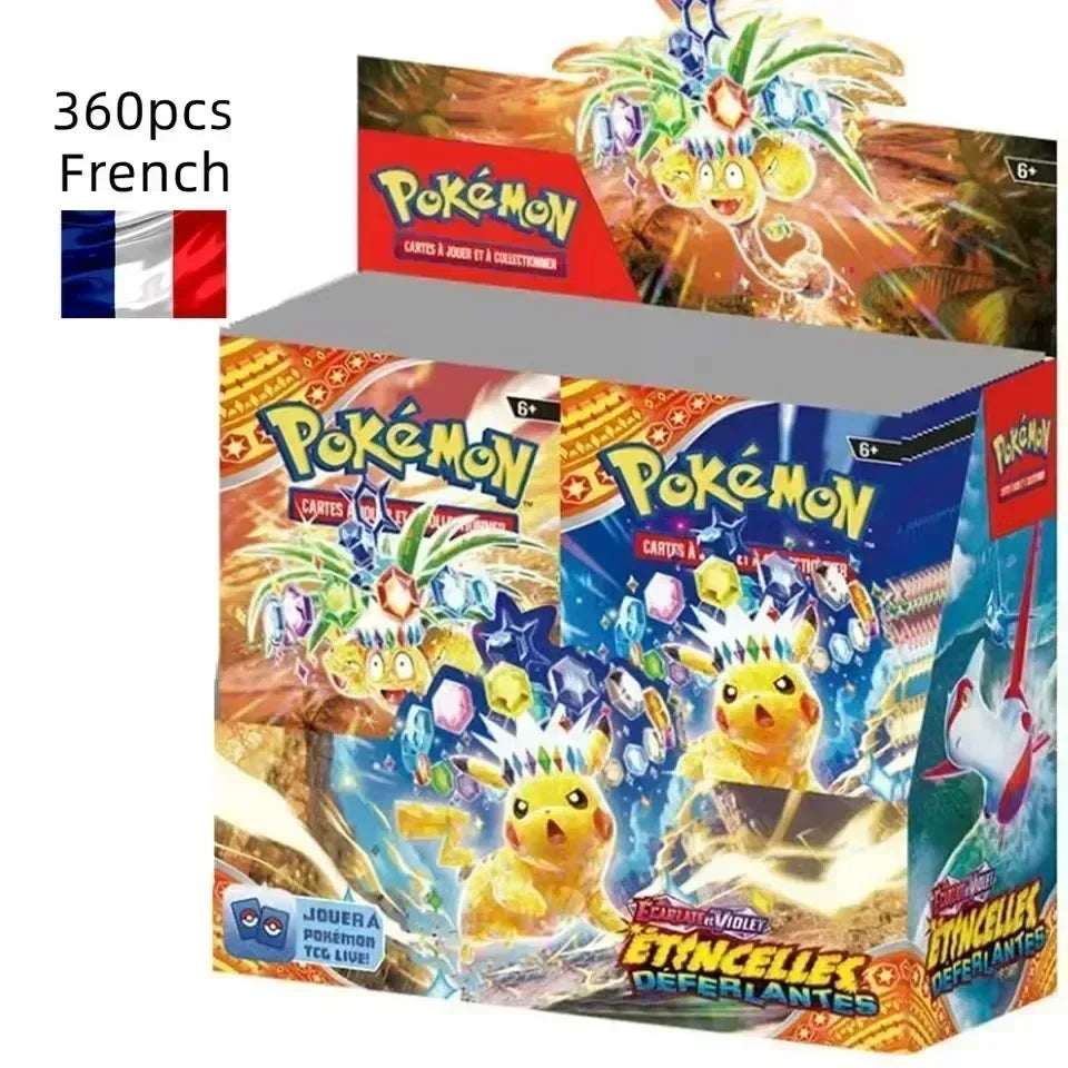 ★360P French Pokémon TCG: Ecarlet & Violet Etsncelles Astral Radiance Obsidian Flames Booster Box Pokemon Cards Game 36 Pack Box