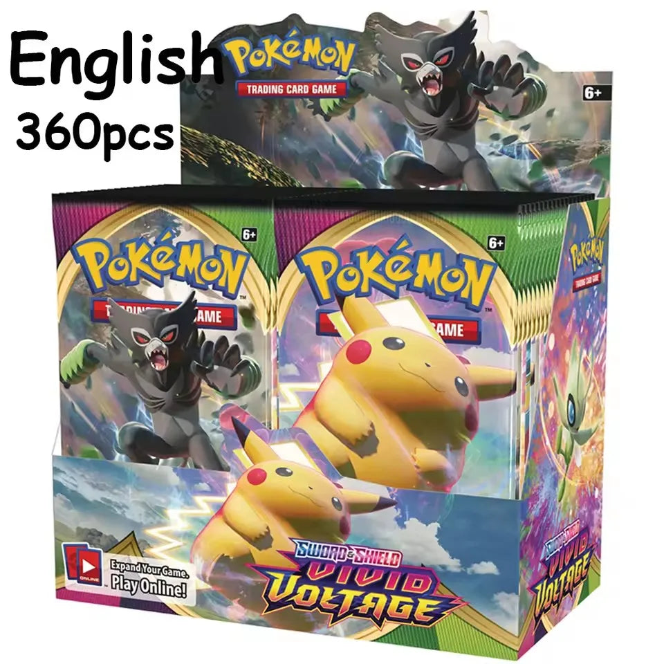 NEW 360PCS Pokemon Card White Flare Black Bolt Prismatic SPARKS Scarlet Violet 151 English Booster Battle Transaction Gift