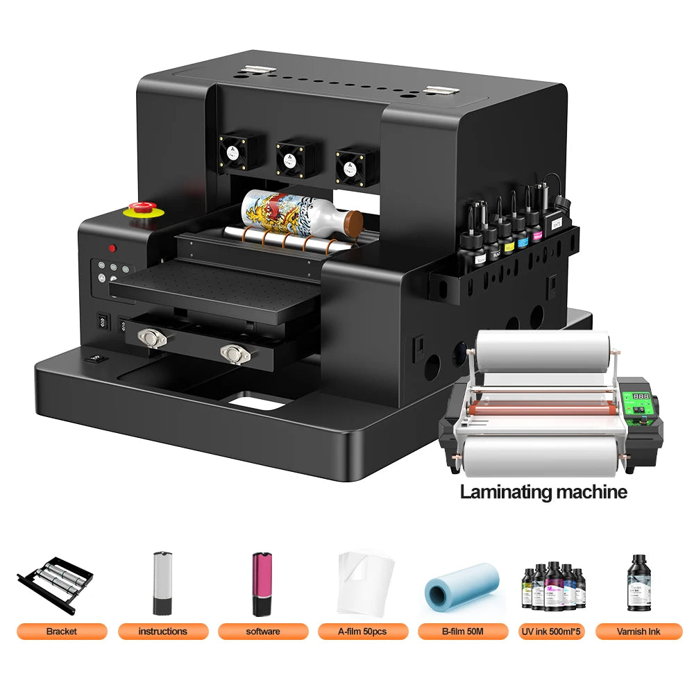 UV DTF Impresora Printer A3/A4 L805 UV Flatbed Printer UV DTF Sticker Printer For Bottle Print Acrylic Metal Wood 3D UV Printer