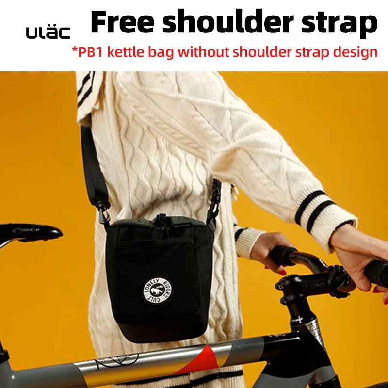 ULAC Bike Handlebar Stem Bag 1L/2.2L C-HOLD Bag Water Bottle Cycling Bags Bicycle Tools Storage Pouch Riding Touring Commuting