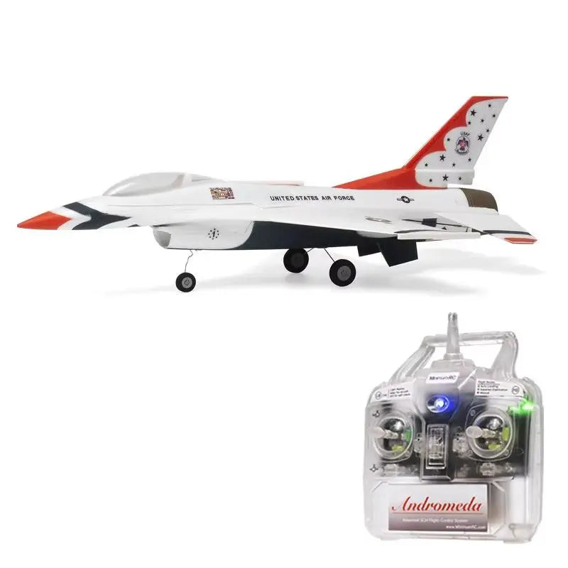 MinimumRC F-16 Micro Jet Simulation 30mm Duct 2S Gyro Self-Stabilizing RC Airplane Toy Remote Control Fixed-Wing Aircraft Model