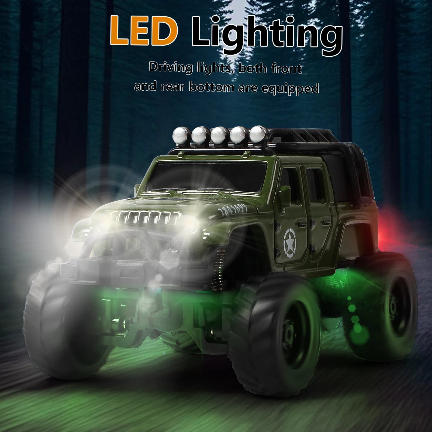 SENNIXIONG 1:64 MINI Alloy Electric Remote Control All Terrain Vehicle Light Climbing Truck Toy for Children Gift