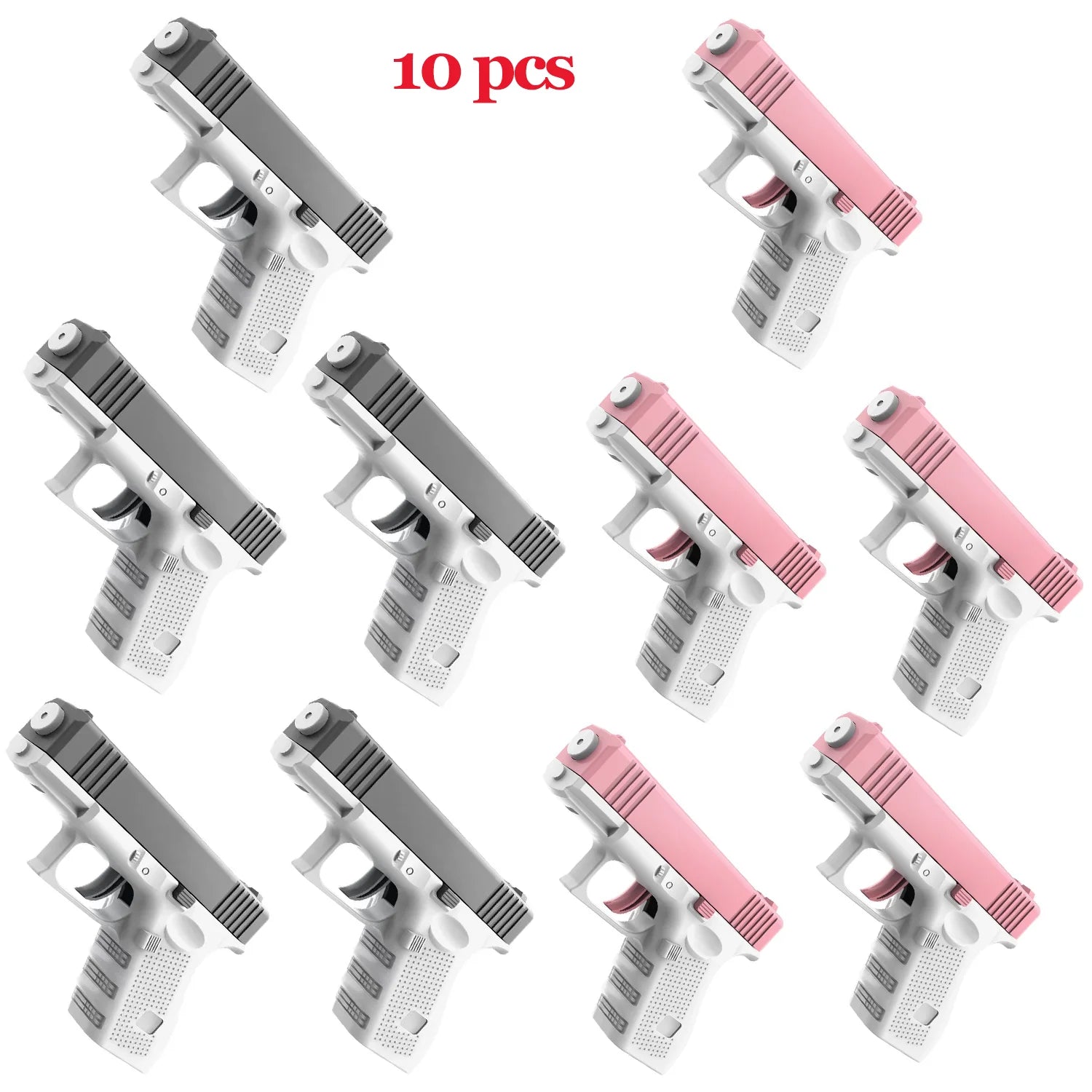 GOWKE 10PCS New Water Gun NON Electric Pistol Shooting Toy Full Automatic Summer Beach Toy For Kids Children Boys Girls Adults