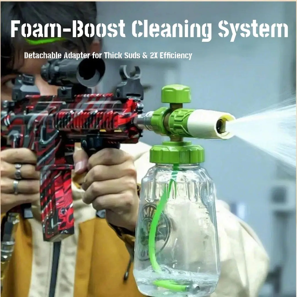 Various Sprinkler Heads Car Wash Water Gun M416 Style Fun Outdoor Cleaning Blaster High Pressure Spray Cool Gifts For Adults