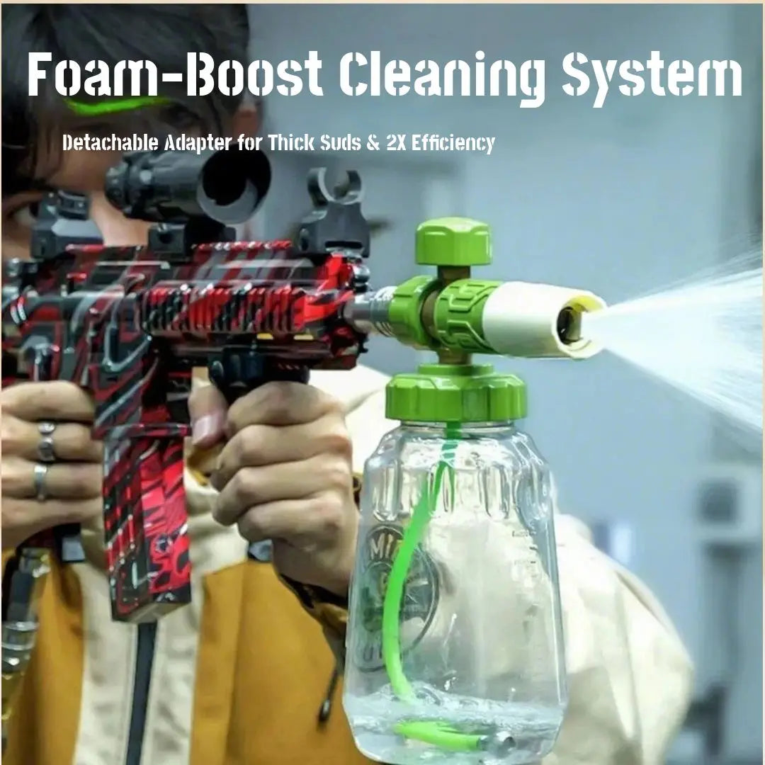 Various Sprinkler Heads Car Wash Water Gun M416 Style Fun Outdoor Cleaning Blaster High Pressure Spray Cool Gifts For Adults