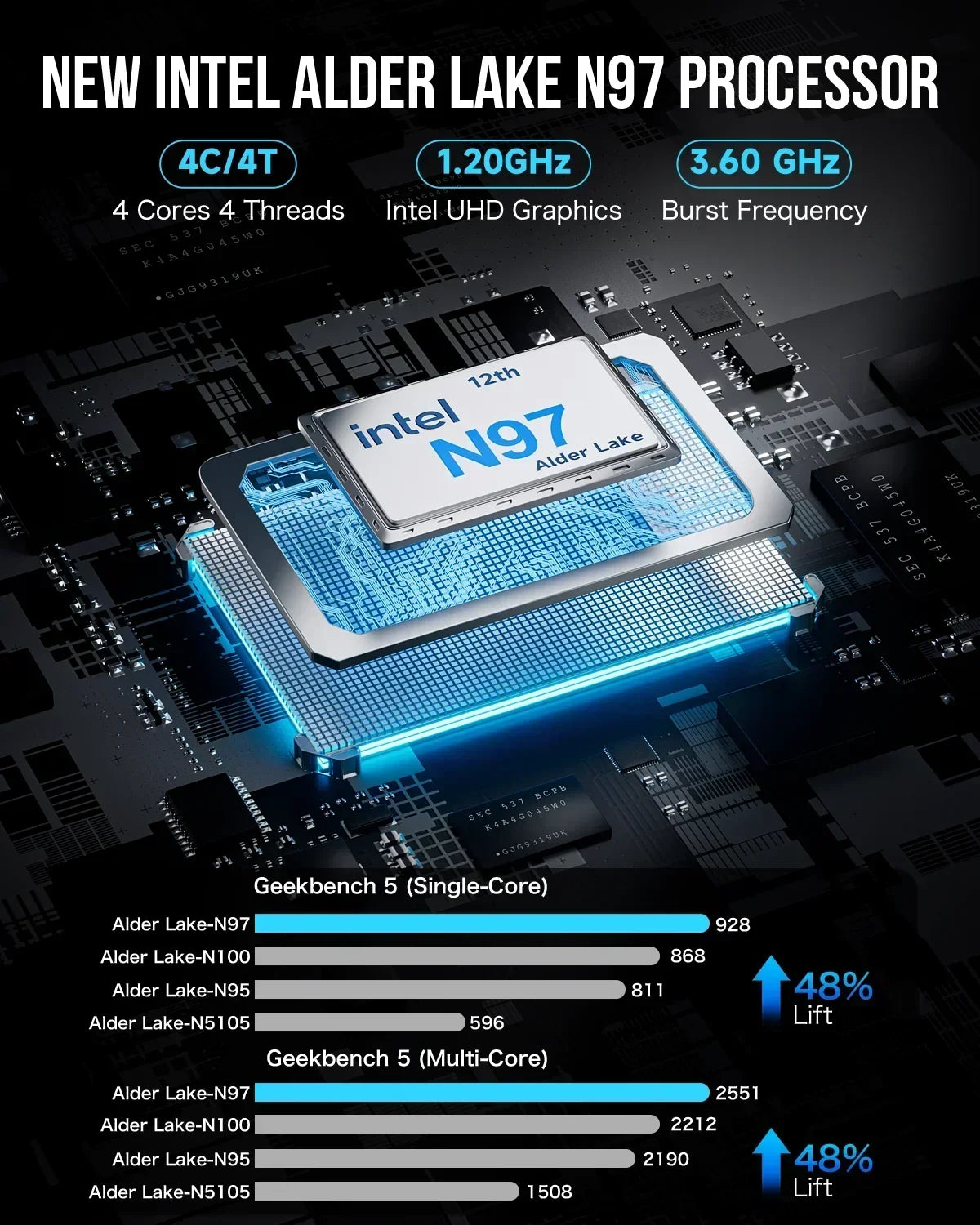 GMKtec G5 Mini Pc Intel N97 Windows 11 Pro DDR5 4800MT/s M.2 2242 SATA WiFi5 BT4.2 Protable Diy Desktop Gaming Computer