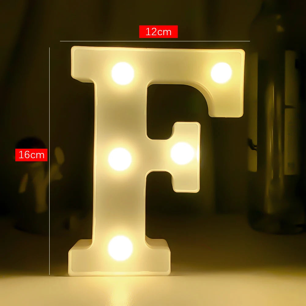 Creative Luminous Digital Number Letter Light AAA Battery Powered Lamp Night Light for Christmas Wedding Birthday Party Decor