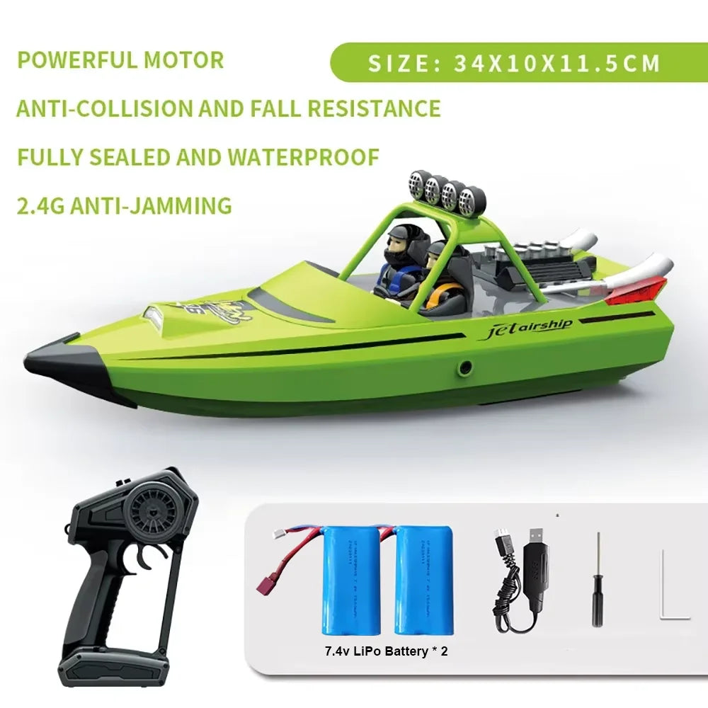 TY725 RC Boat TURBOJET PUMP High-Speed ​​Remote Control Jet Boat Low Battery Alarm Function Adult Children Toys Gift