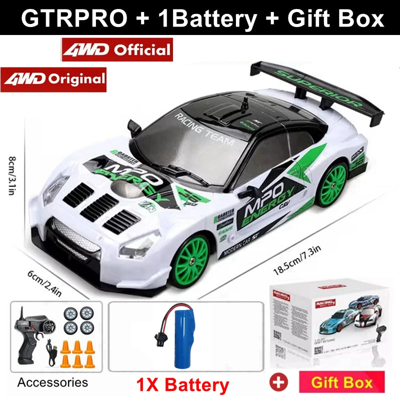 RC Drift Car With LED Light 4WD Remote Control Vehicle AE86 Professional High Speed ​​Racing Toys for Kids Children Adults Gifts