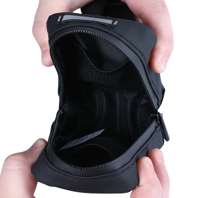 Waterproof Bicycle Saddle Bag Portable Mini Mountain Bike Gas Cylinder Rear Bag Ultralight Road Bicycle Tail Bag Bike Accessory