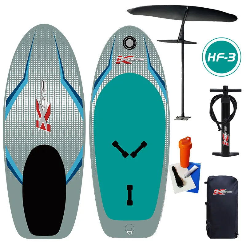 Unpowered Carbon Fiber Hydrofoil SUP Paddle Board with Wind Wing, Stand-Up Board Ocean/Lake Cruising, Efficient Sailing