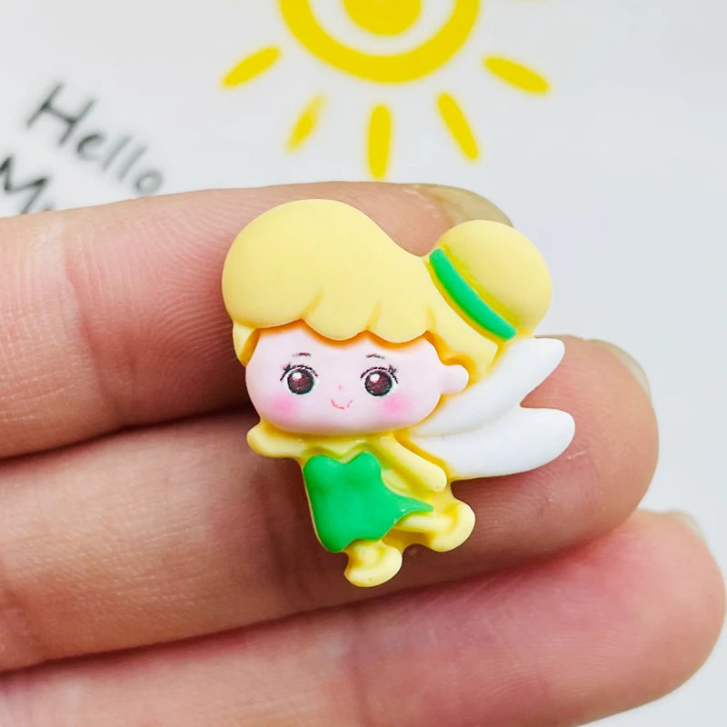 10 Pcs New Mini Kawaii Cartoon Princess Series Resin Scrapbook Diy Jewelry Hairpin Headrope Decoration parts A18