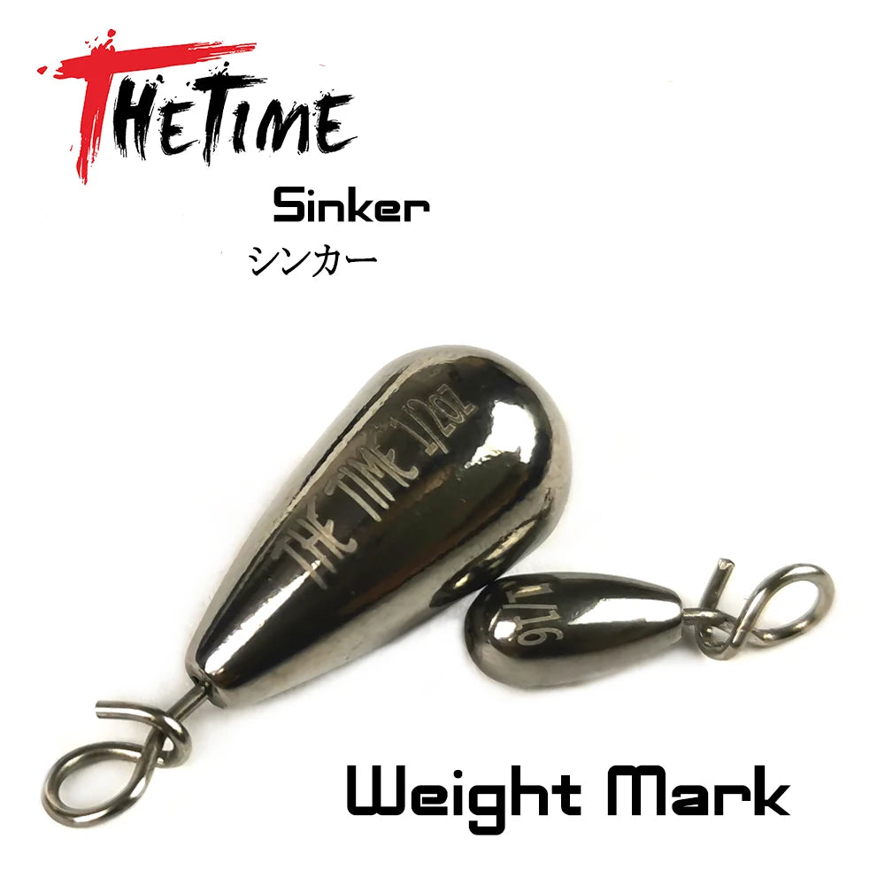 THETIME 1.8-21g Drop Shot Fishing Sinker Weights Soft Lure Free Rig Hook Connector line Sinkers For Bass Fishing Accessories