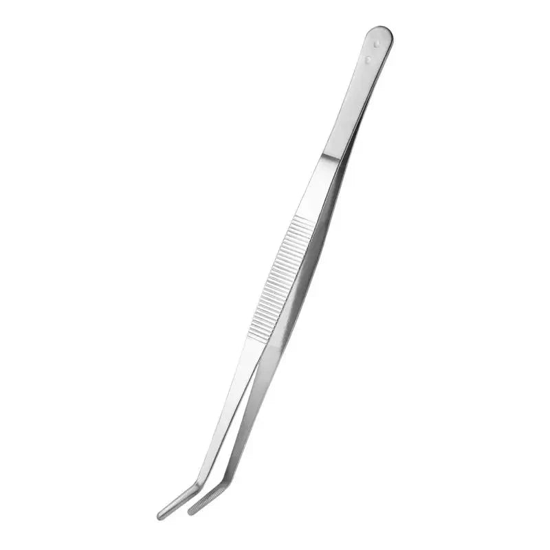 Stainless Multifuctional Steel Elbow Tweezers Aquarium Clip Long Tongs Medical Tweezers Forceps Pet Feeding Tools Non-slip