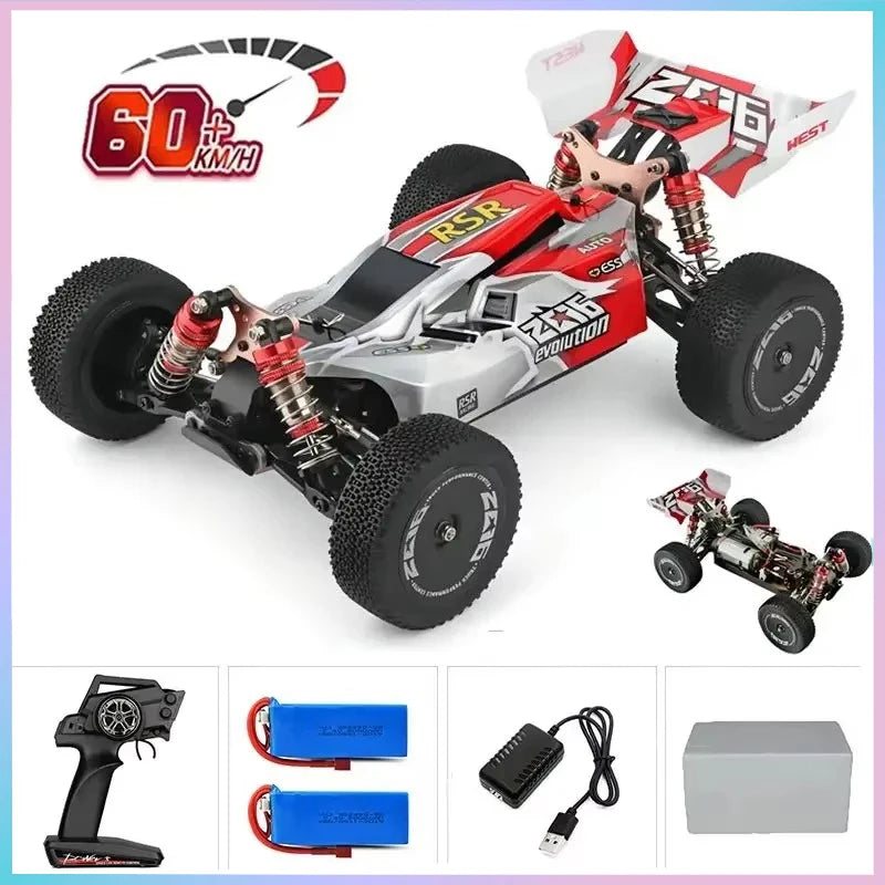 75 KM/H WLtoys 124016 V8 RC Car Brushless 4WD Electric High Speed Off-Road Remote Control Drift Rc Cars for Adults Toys