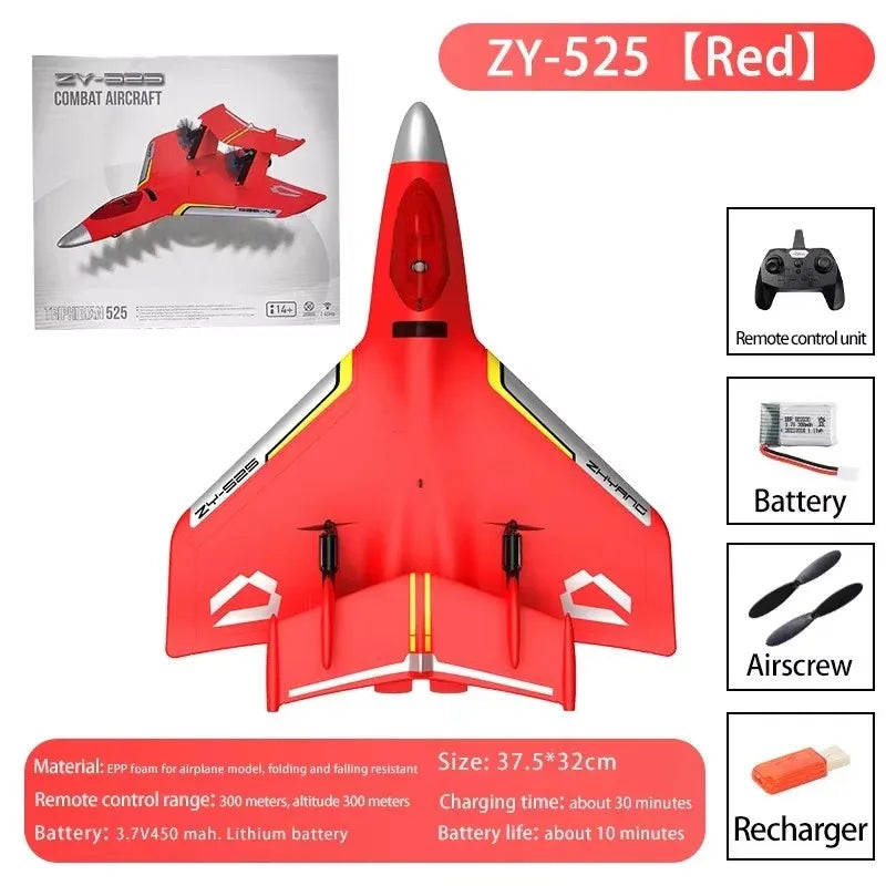 ZY525 Water Remote Control Small Aircraft for Boys and Children Toys Fixed Wing Aircraft Model Water, Land, and Air Aircraft j20