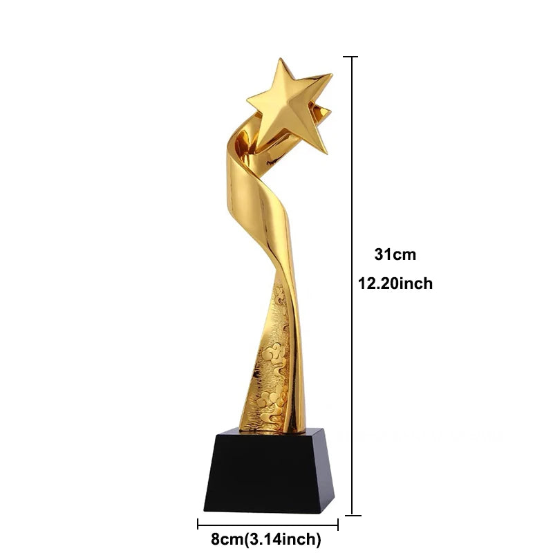 Free Customized Obsidian Crystal Pentacle Trophy Personalized Engraving Character Event Souvenir Award Company Competition Gifts
