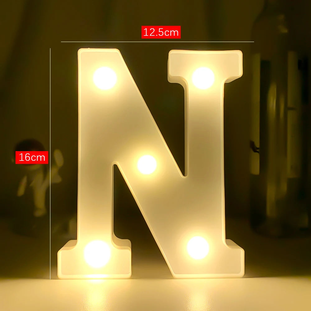 Creative Luminous Digital Number Letter Light AAA Battery Powered Lamp Night Light for Christmas Wedding Birthday Party Decor