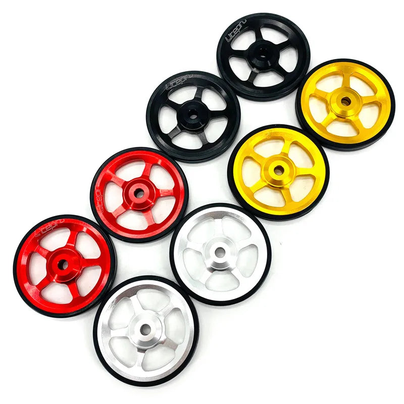 Litepro Easywheel & Extension Rod For Brompton Folding Bike Rear Cargo Rack Bearing Easy Wheel Telescopic Bar Aluminum Alloy