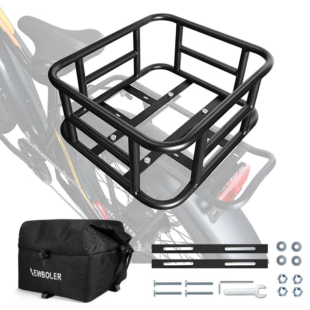 Rear Bike Basket Bicycle Cargo Rack Bag Large Capacity Fron E-Bike Basket Bike Baskets Rear Rack  for Outdoor Travel Shopping