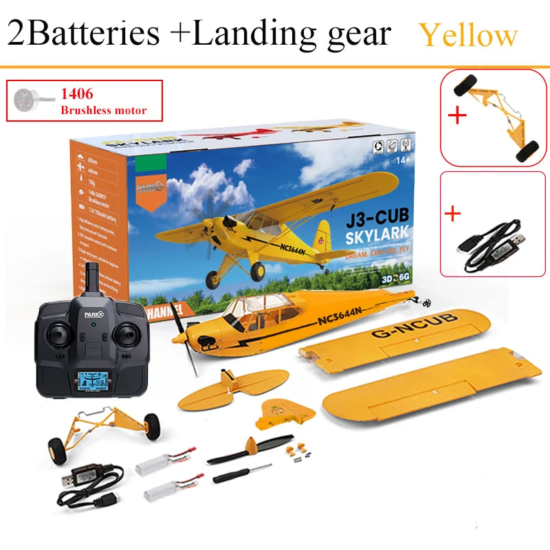 Hot Sale RC Plane RTF 2.4G Brushless Motor 3D/6G Remote Control Airplane Wltoys A160 Upgraded J3-CUB Ready To Fly