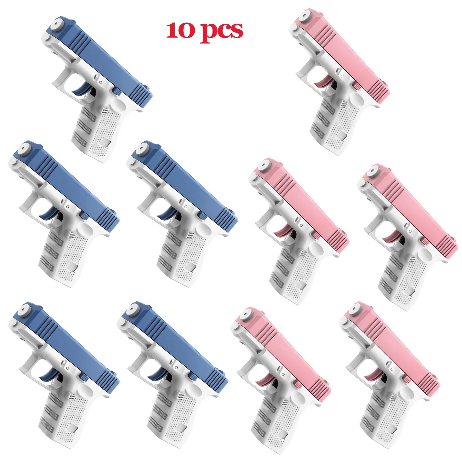 GOWKE 10PCS New Water Gun NON Electric Pistol Shooting Toy Full Automatic Summer Beach Toy For Kids Children Boys Girls Adults