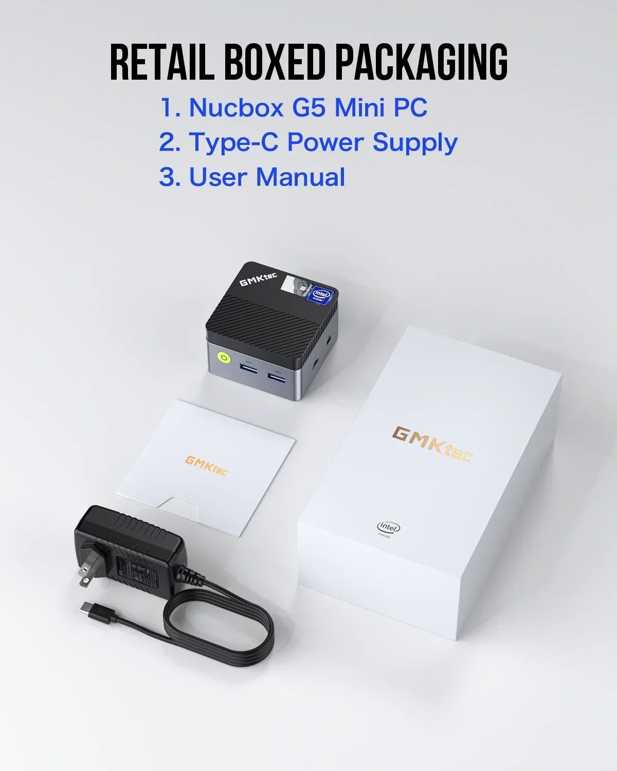 GMKtec G5 Intel N97 Mini Pc DDR5 4800MT/s M.2 2242 SATA Desktop WiFi5 BT4.2 Protable Diy Gaming Computer Windows 11 Pro