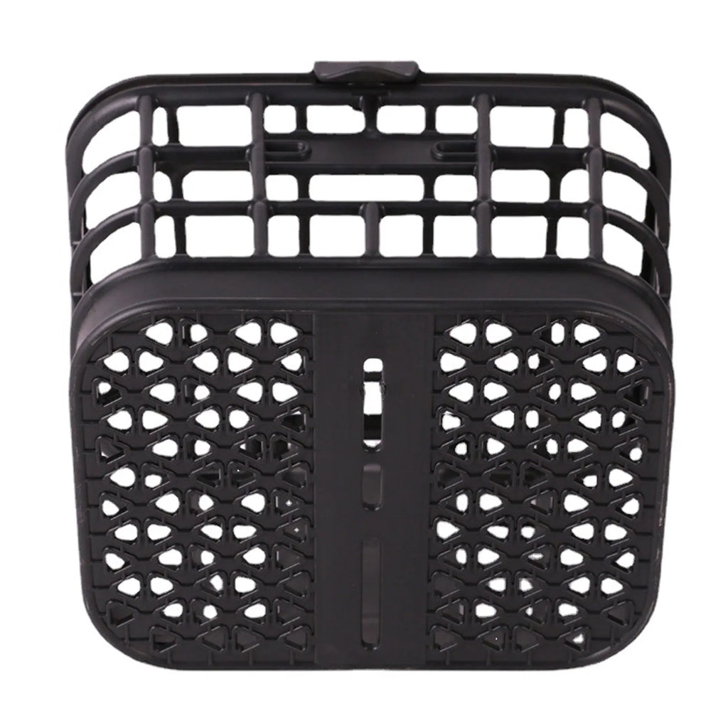 Bike Basket Bike Front Basket Large Capacity Anti Extrusion Black PC Material Detachable Bike Basket with Lid for Electric Bike