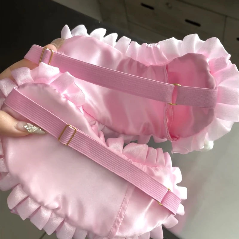 Kawaii Pink 3D Hello Kitty Eye Mask Japanese Cute Charm Winter Blackout Eye Mask Birthday Gift Melody Sleep Eye Mask