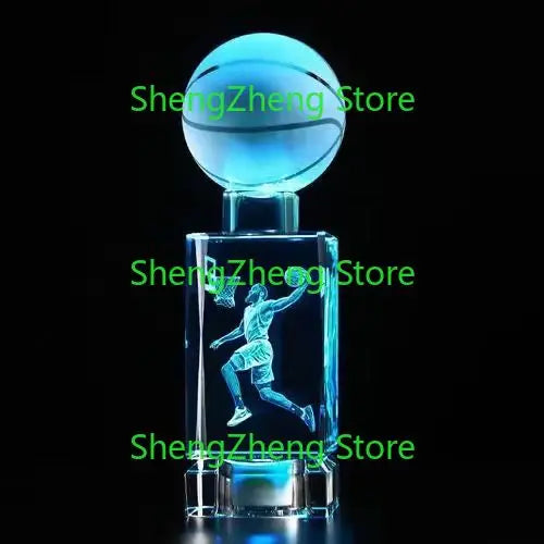 USB Charging NBA Star Birthday Gift Boys Give Classmates And Boyfriends Creative Crystal Basketball Practical Souvenir Ornaments