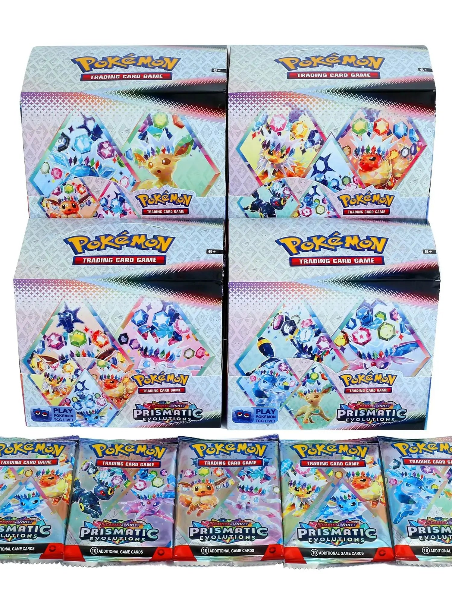 360Pcs Pokemon Destined Rivals Prismatic Evolutions Card Stellar Crown 151 Ultra Prism English Booster Battle Transaction Gifts