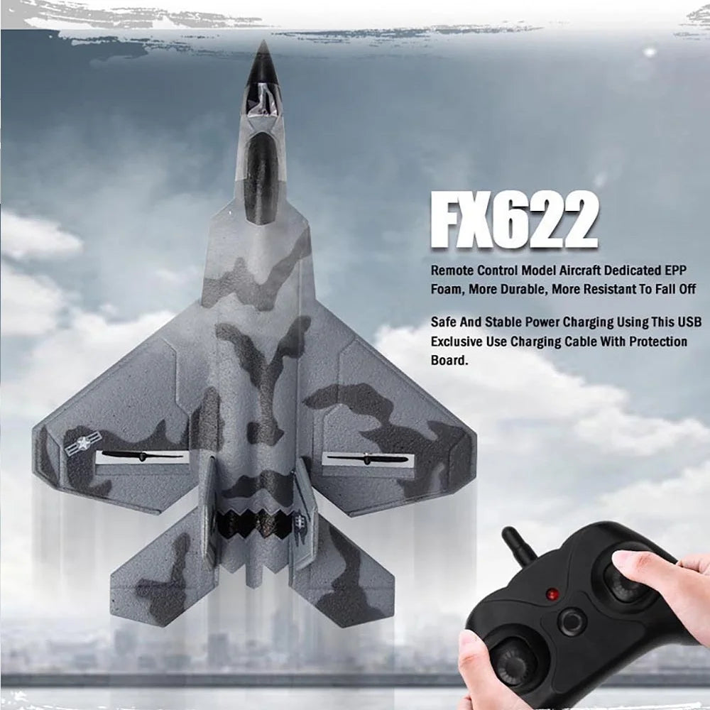 FX620 RC Plane Toy Cessna 150m Jet Su35 Electric Foam Flyer Remote Control Hawker Glider Airplane Model 2.4G Hand Throw Wingspan