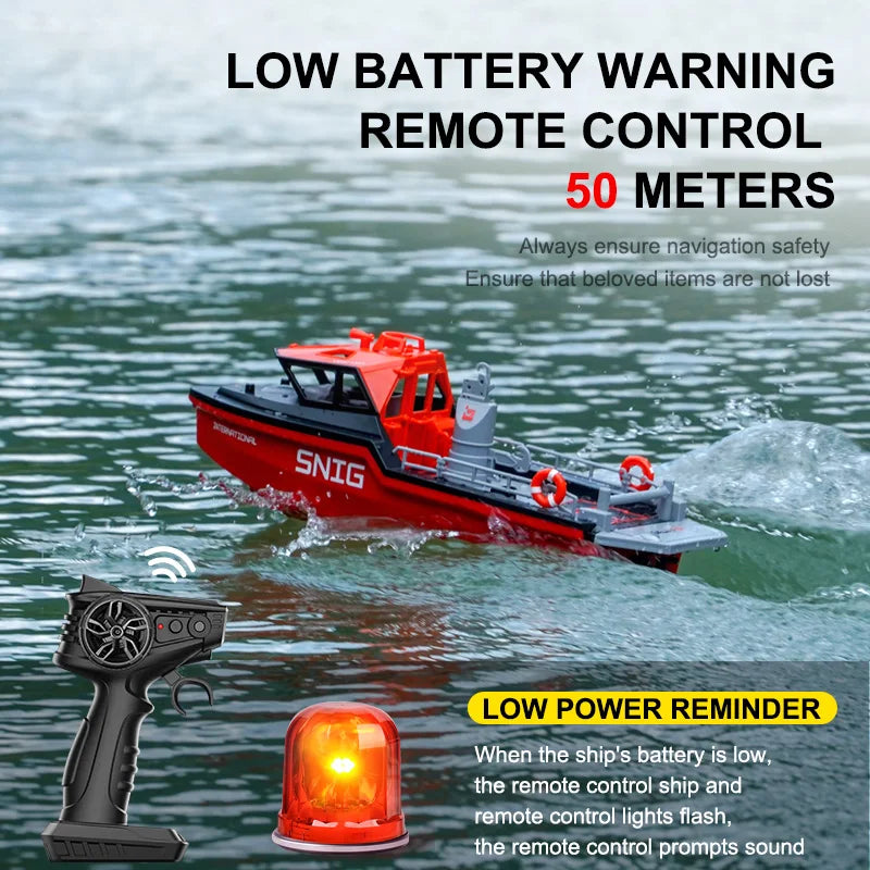 TX694 Rc Boat Brushless Motor Electric 2.4G 1/32 Remote Control Rescue Boat Model Pool Toys Gifts for Kids Boys