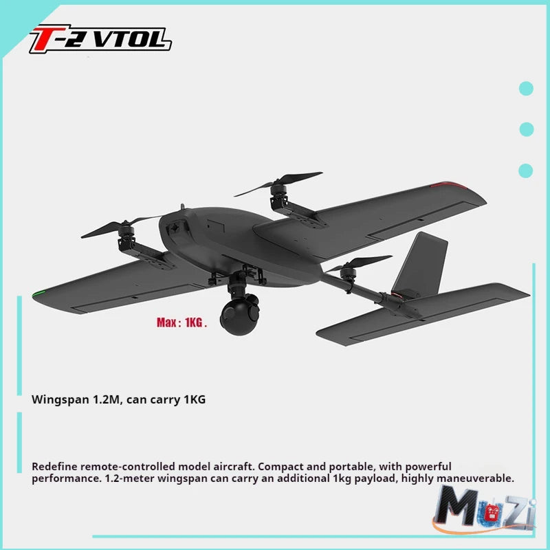 HEEWING T2 Cruza VTOL PNP FPV Airplane 1200MM wingspan EPP plane VTOL PNP RC plane