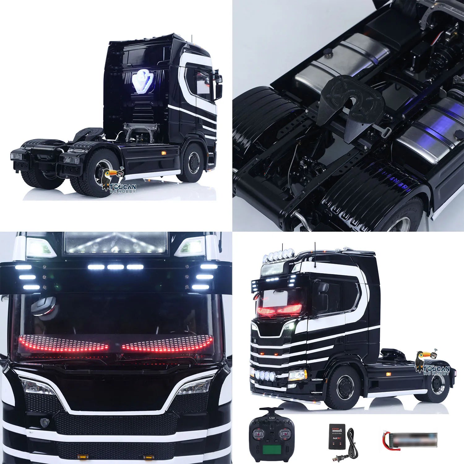 New Unitru 05 770S 1/14 DIY RTR RC Tractor Truck 4x4 Metal Chassis 3Speed ​​Gearbox Remoted Lorry Car Smoke Light Sound ST8 Toy