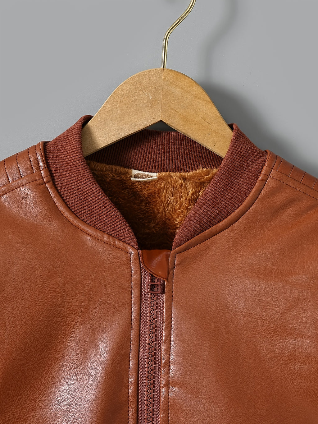 2025 Autumn Winter New Boys' Fleece-Lined Zip-Up Jacket