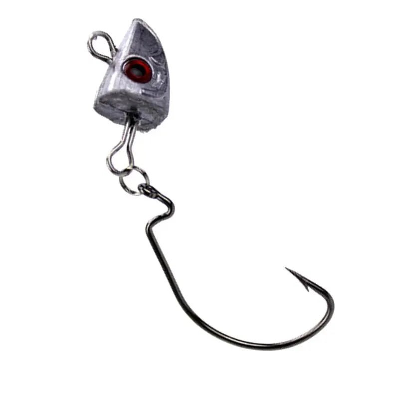 BURLE 10cm 15.5g 13cm 26g T Tail Soft Lure Jig Head Soft Fishing Lure With Barbed Hook - Fluxy