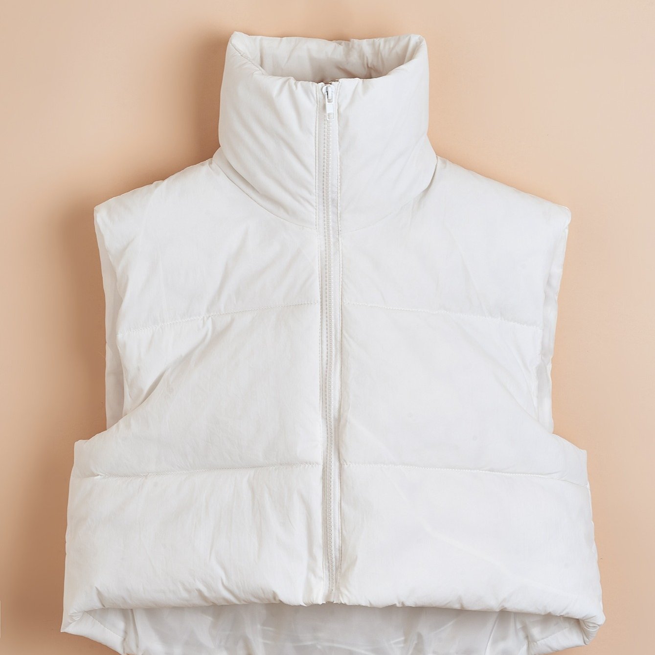 Women'S Sleeveless Vest - Vibrant Pink Slim-Fit Alternative Coat with Drawstring Hood, Zipper Front &amp; Pockets for Fall/Winter Casual Wear, Casual Winter Wear | High Neckline Vest | Zippered Jacket