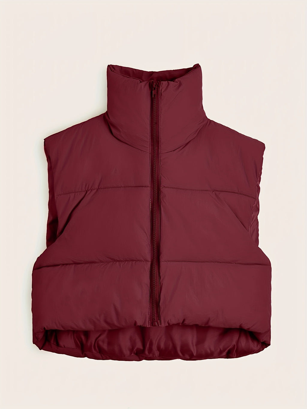 Women'S Sleeveless Vest - Vibrant Pink Slim-Fit Alternative Coat with Drawstring Hood, Zipper Front &amp; Pockets for Fall/Winter Casual Wear, Casual Winter Wear | High Neckline Vest | Zippered Jacket