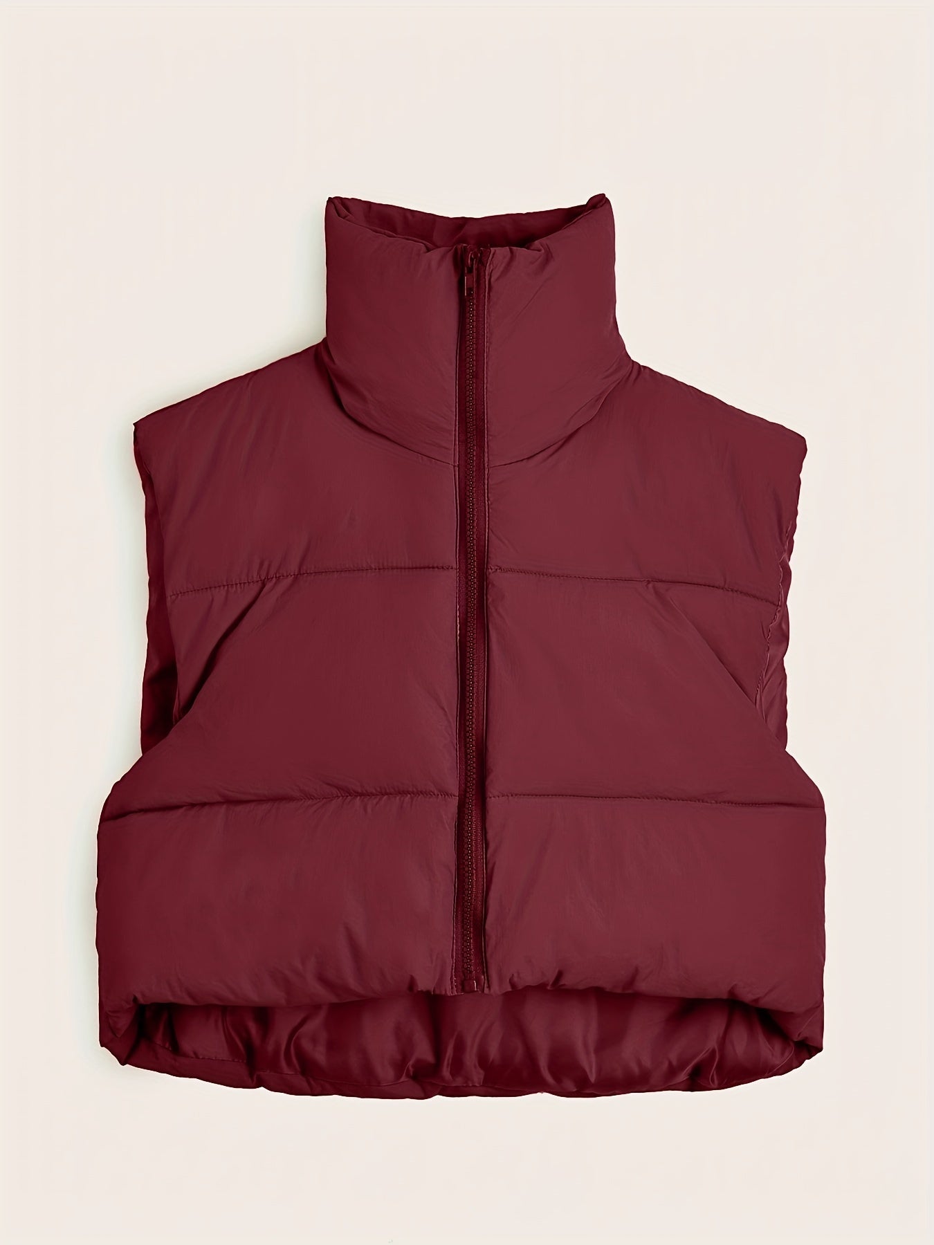 Women'S Sleeveless Vest - Vibrant Pink Slim-Fit Alternative Coat with Drawstring Hood, Zipper Front &amp; Pockets for Fall/Winter Casual Wear, Casual Winter Wear | High Neckline Vest | Zippered Jacket