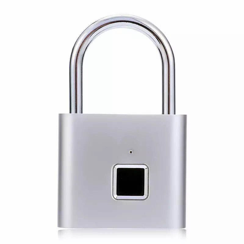 Compact Smart Fingerprint Padlock - Waterproof, Keyless Security, USB Rechargeable, Lightweight Aluminum - Ideal for Luggage, Suitcases & Backpacks - Fluxy