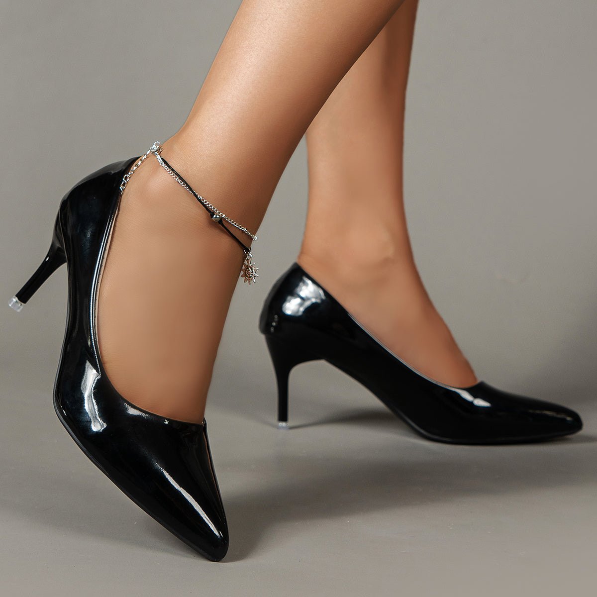 [Elegant Stiletto Heels] Elegant Pointed Toe Women's Solid Color Stiletto Heels - Lightweight Dress Pumps, Work Pumps - Fluxy